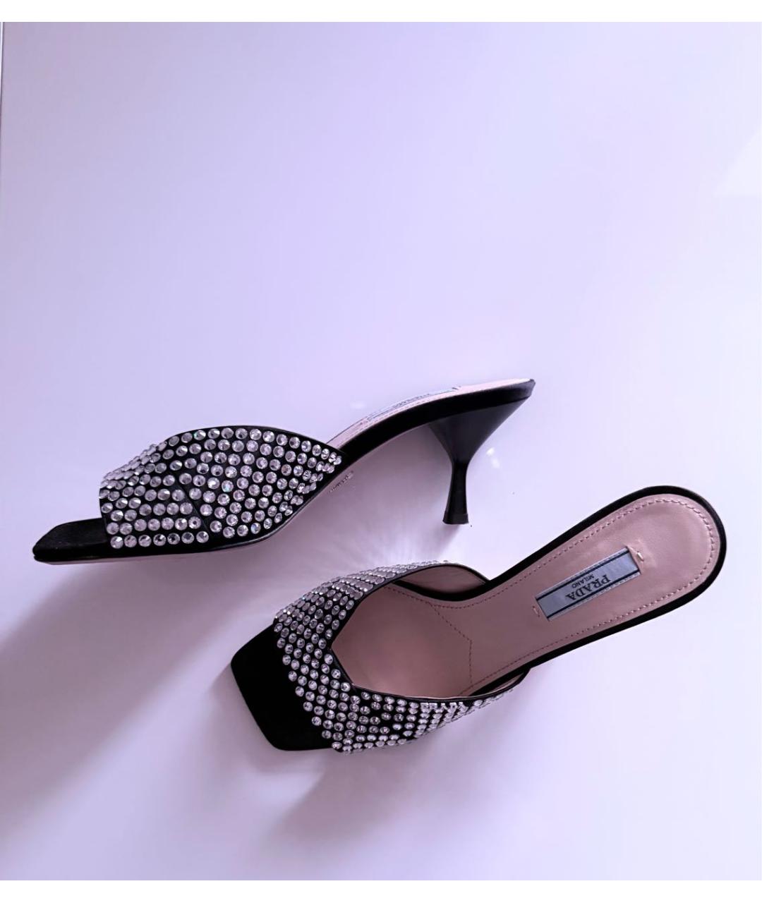 PRADA Черные мюли, фото 2