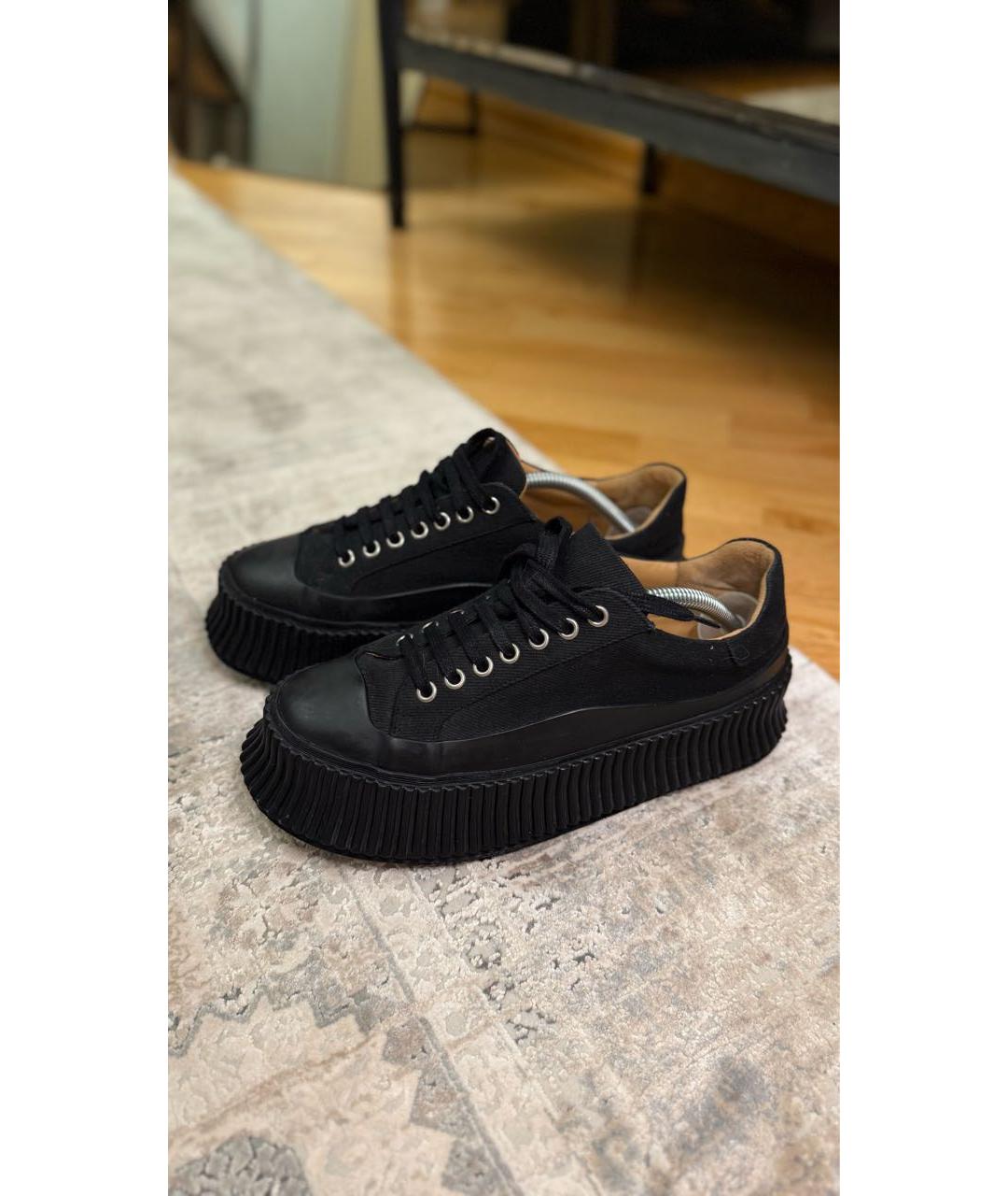 JIL SANDER Черные текстильные кеды, фото 9