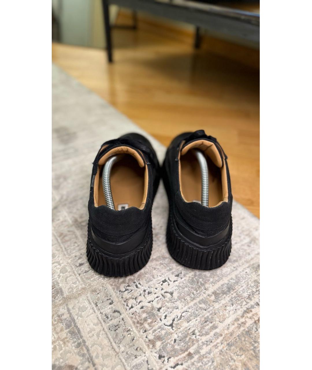 JIL SANDER Черные текстильные кеды, фото 4