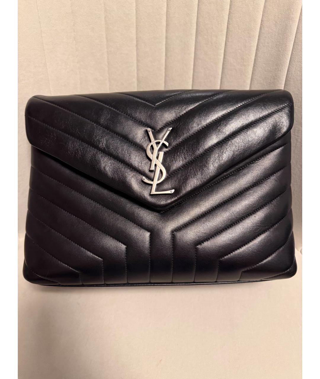 SAINT LAURENT Черная кожаная сумка через плечо, фото 9