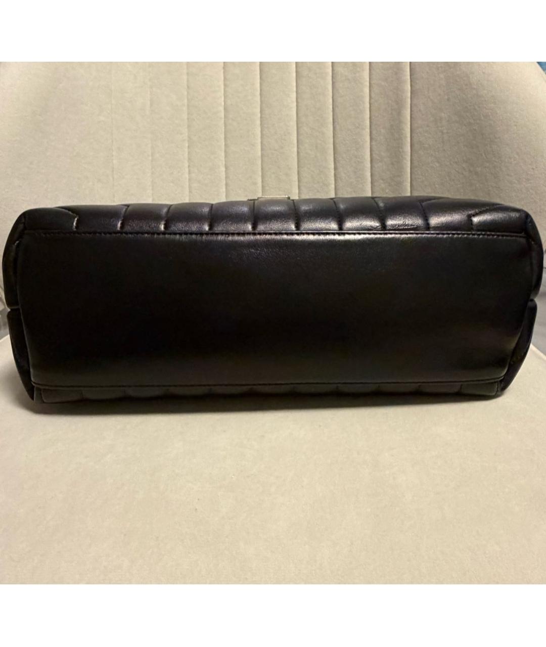 SAINT LAURENT Черная кожаная сумка через плечо, фото 3
