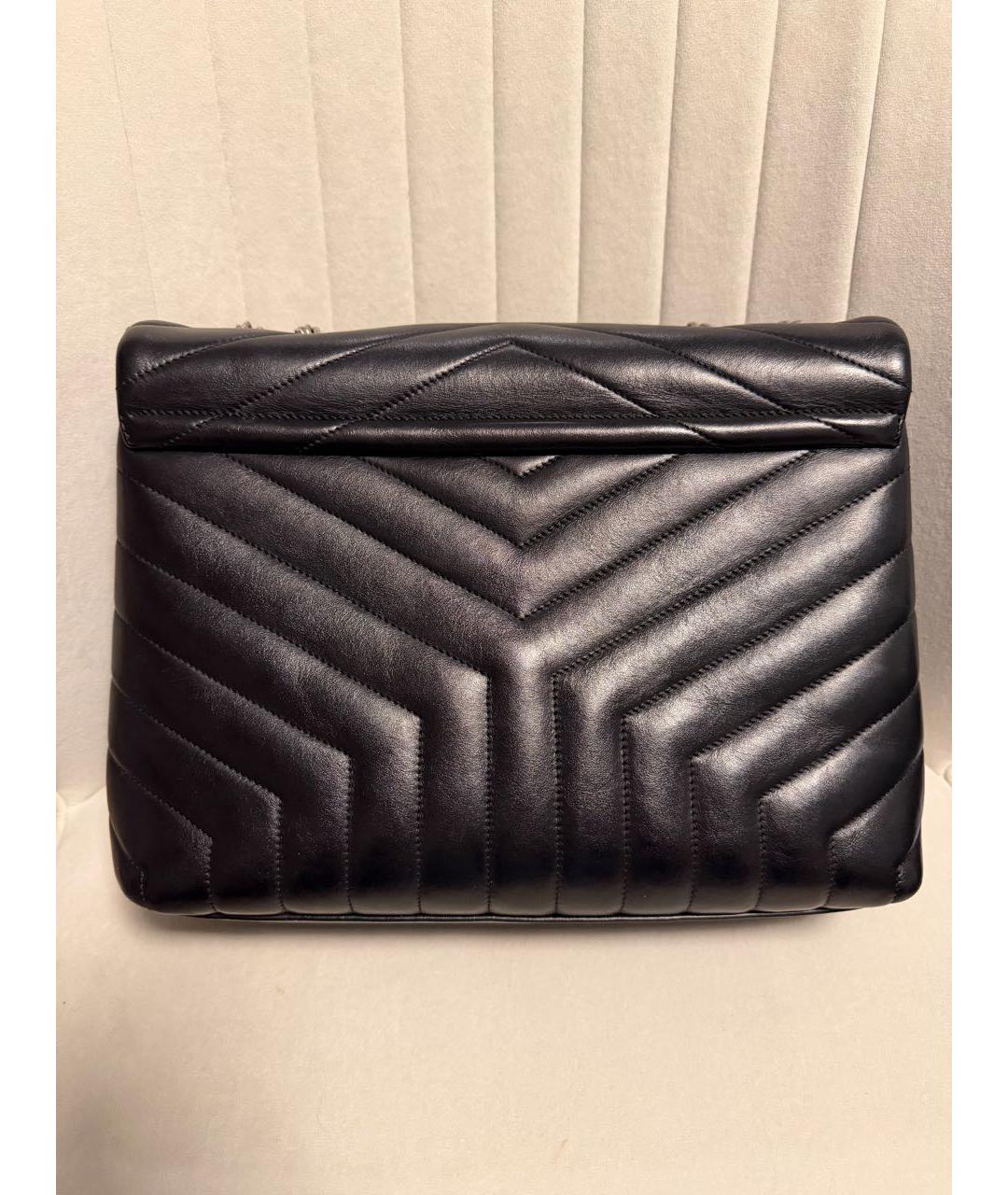 SAINT LAURENT Черная кожаная сумка через плечо, фото 2