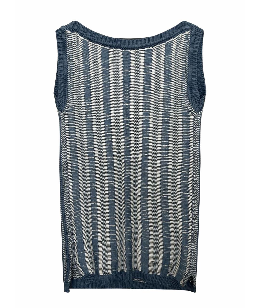 FENDI Голубое хлопковое повседневное платье, фото 1