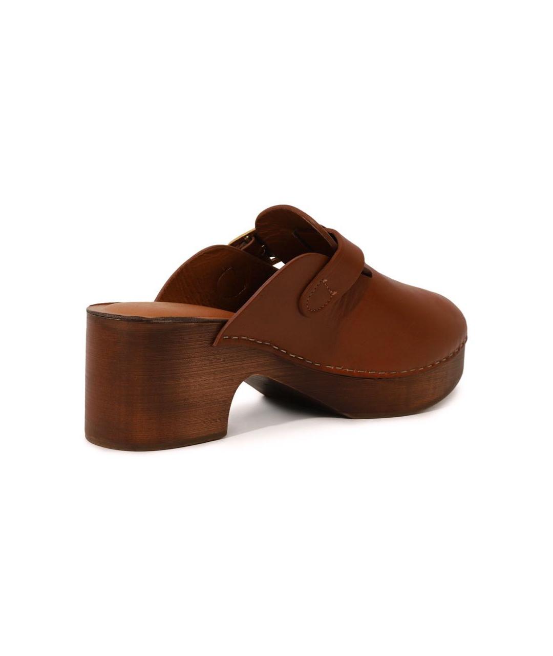 GOLDEN GOOSE DELUXE BRAND Коричневые сабо, фото 2