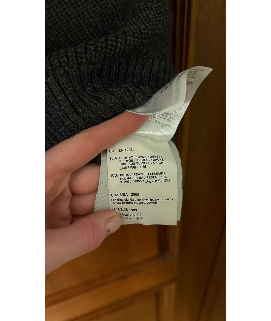 MONCLER Антрацитовый жилет, фото 5