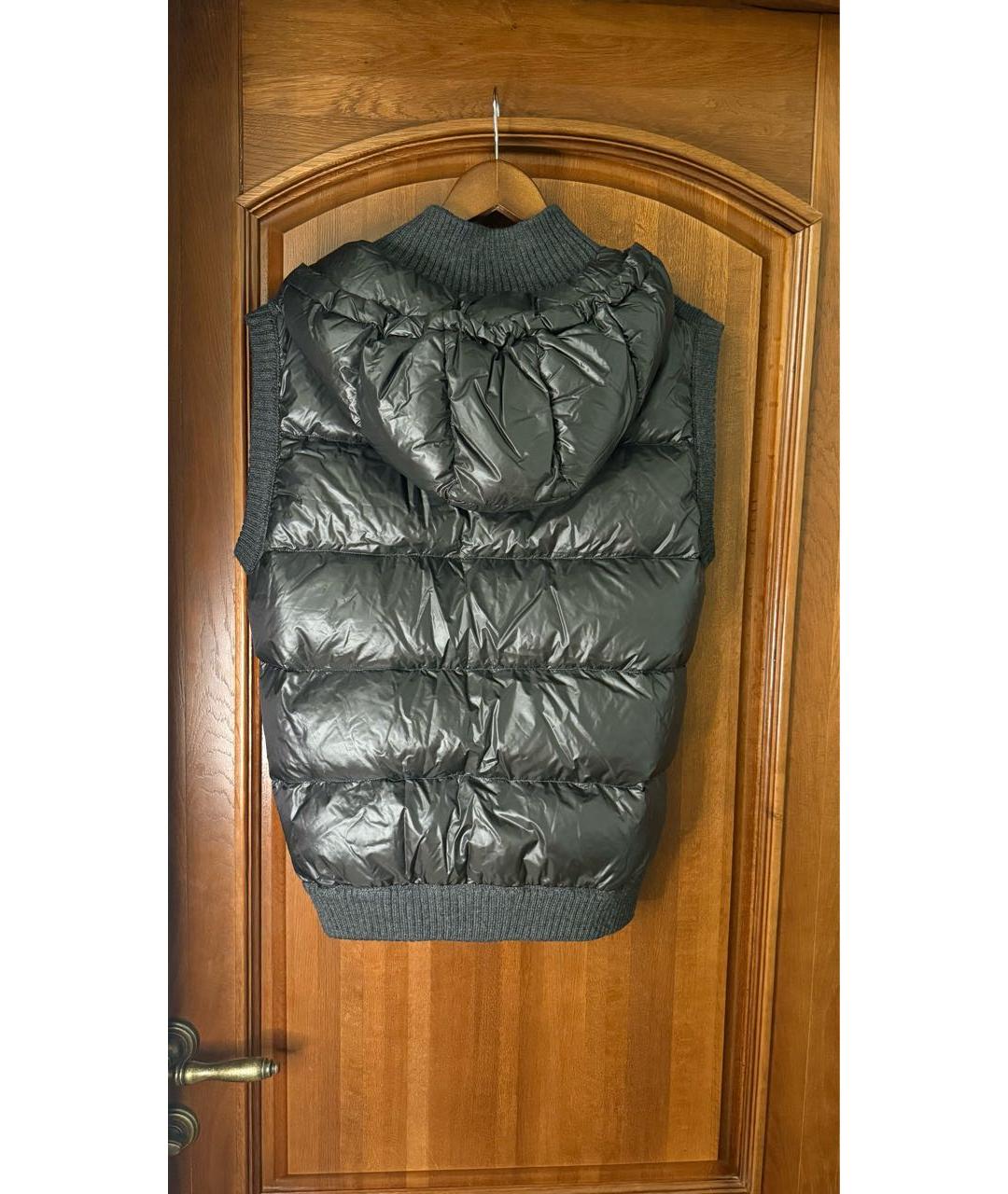 MONCLER Антрацитовый жилет, фото 2