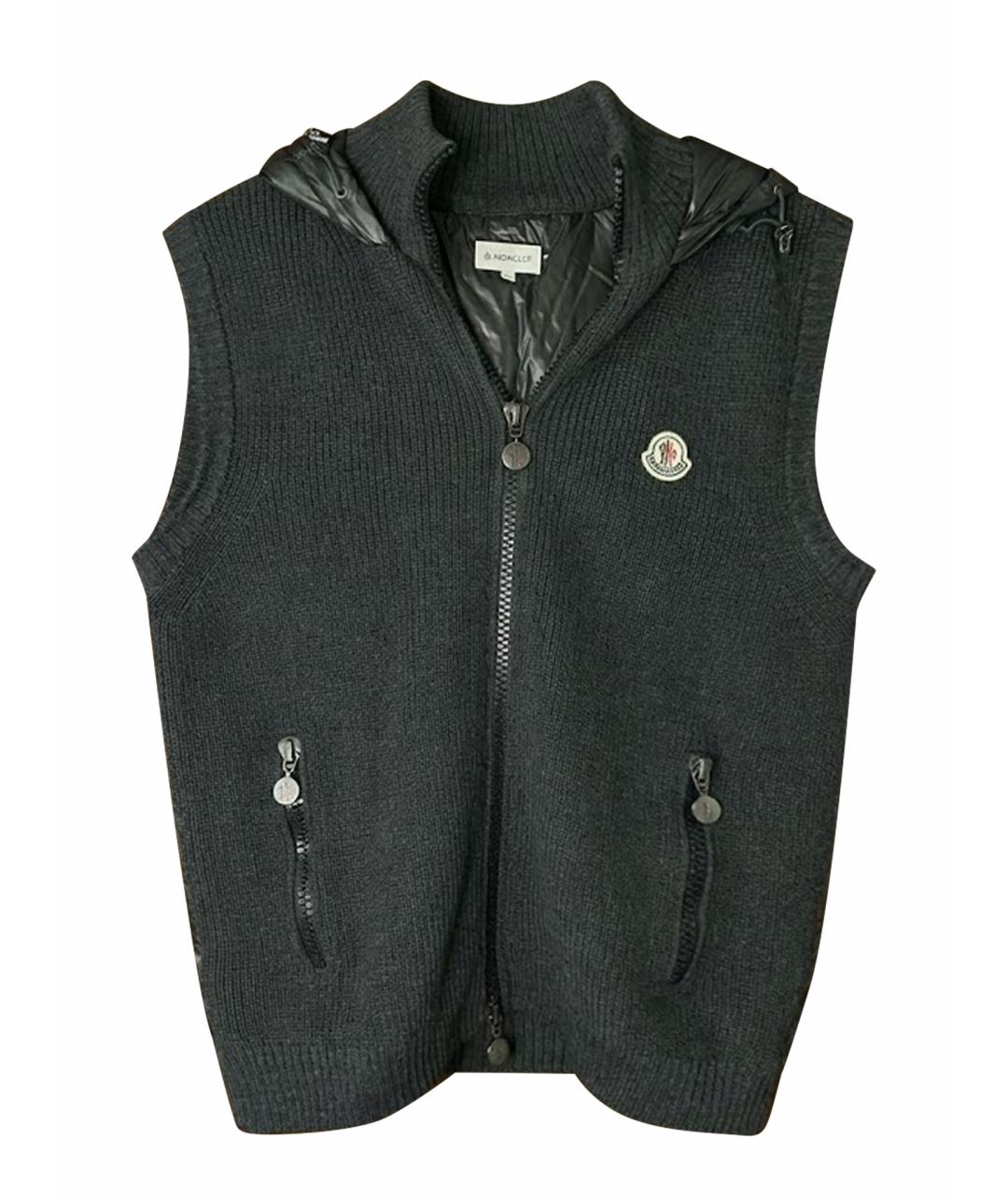 MONCLER Антрацитовый жилет, фото 1