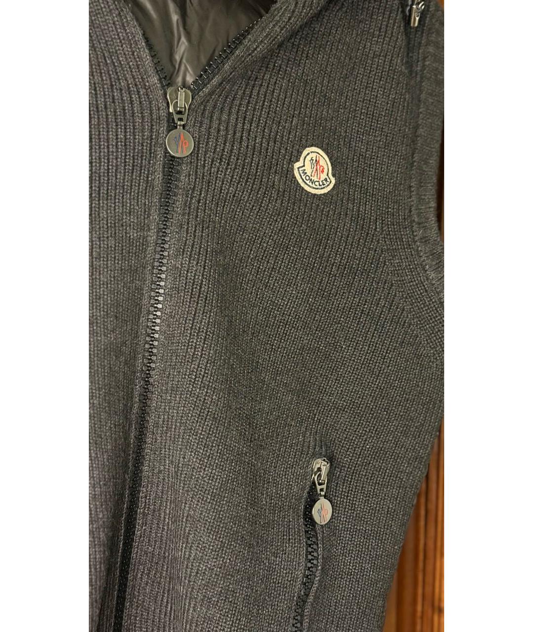 MONCLER Антрацитовый жилет, фото 4