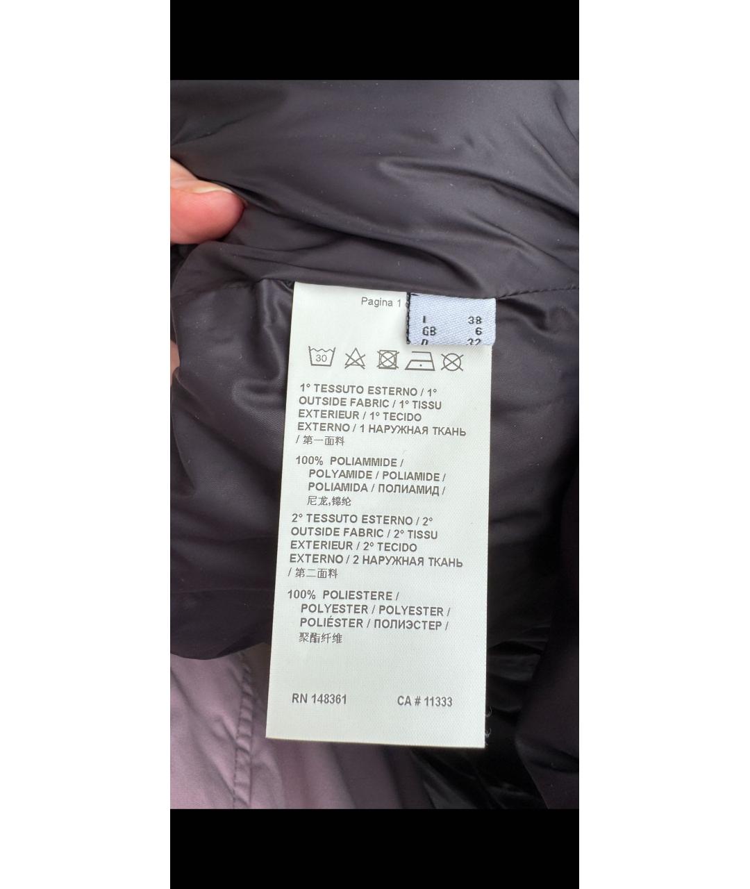 PINKO Черная полиамидовая куртка, фото 8