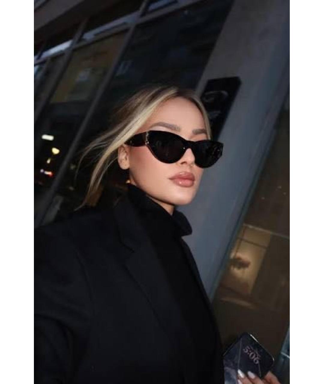 SAINT LAURENT Черные пластиковые солнцезащитные очки, фото 5