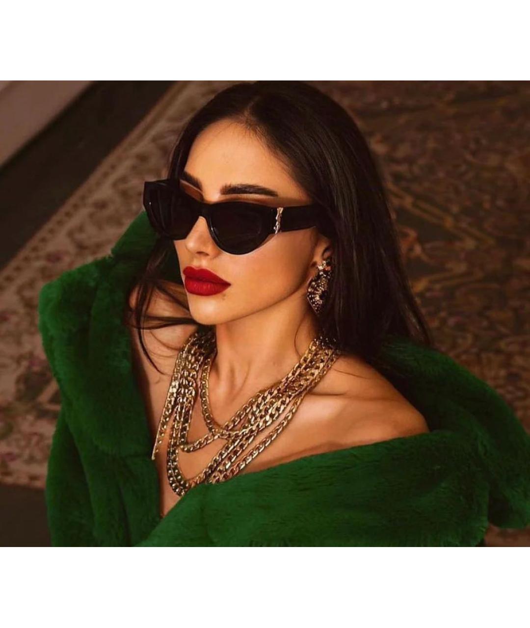 SAINT LAURENT Черные пластиковые солнцезащитные очки, фото 4