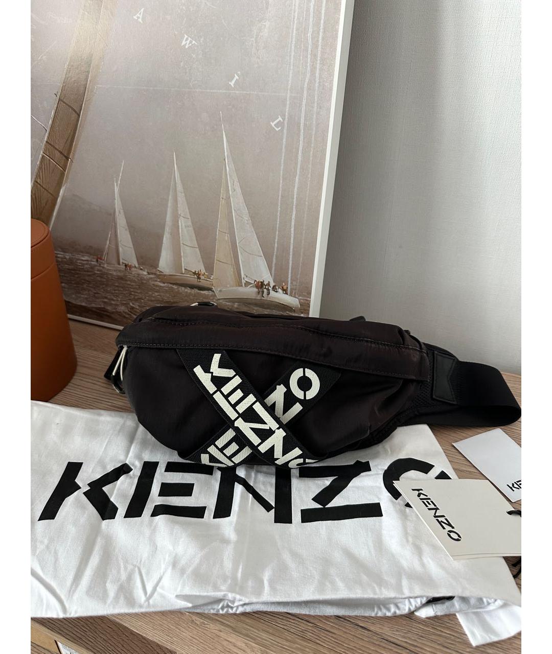 KENZO Черная поясная сумка, фото 6