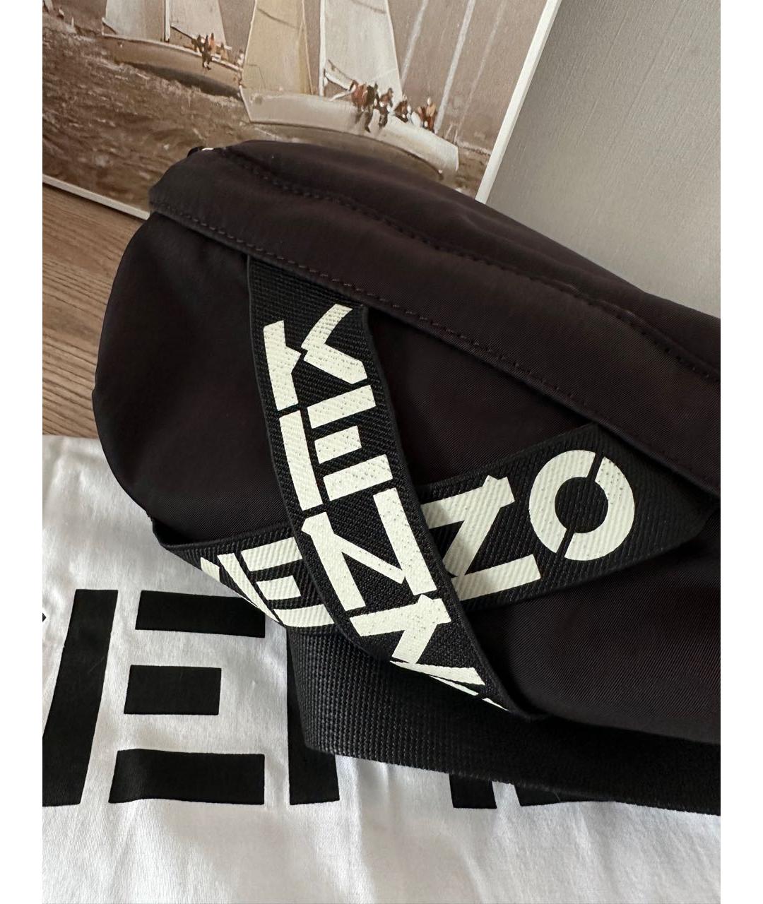 KENZO Черная поясная сумка, фото 5