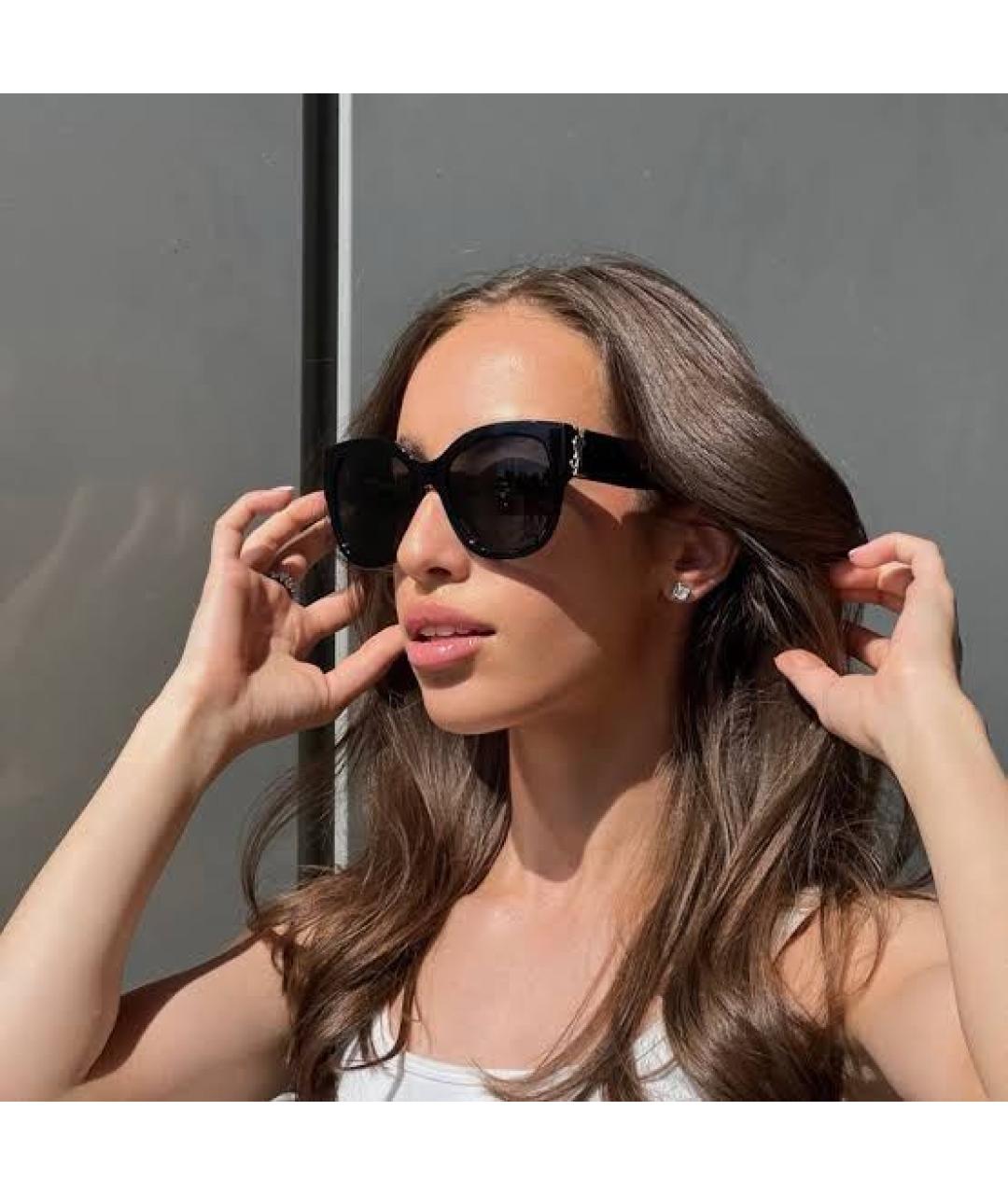 SAINT LAURENT Черные пластиковые солнцезащитные очки, фото 5