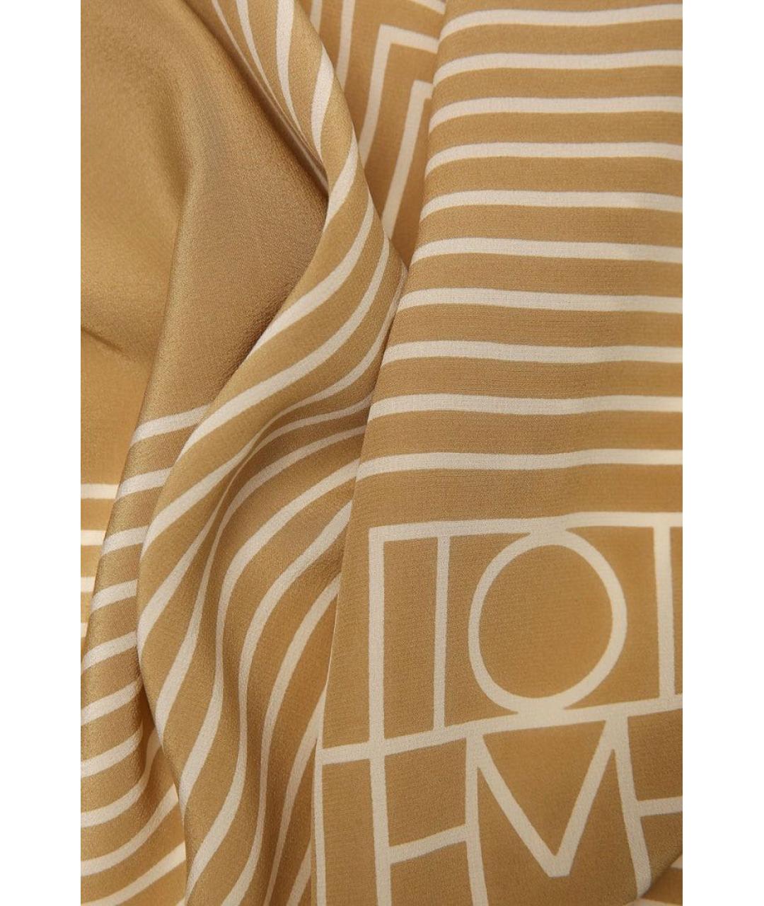 TOTEME Горчичный шелковый платок, фото 4