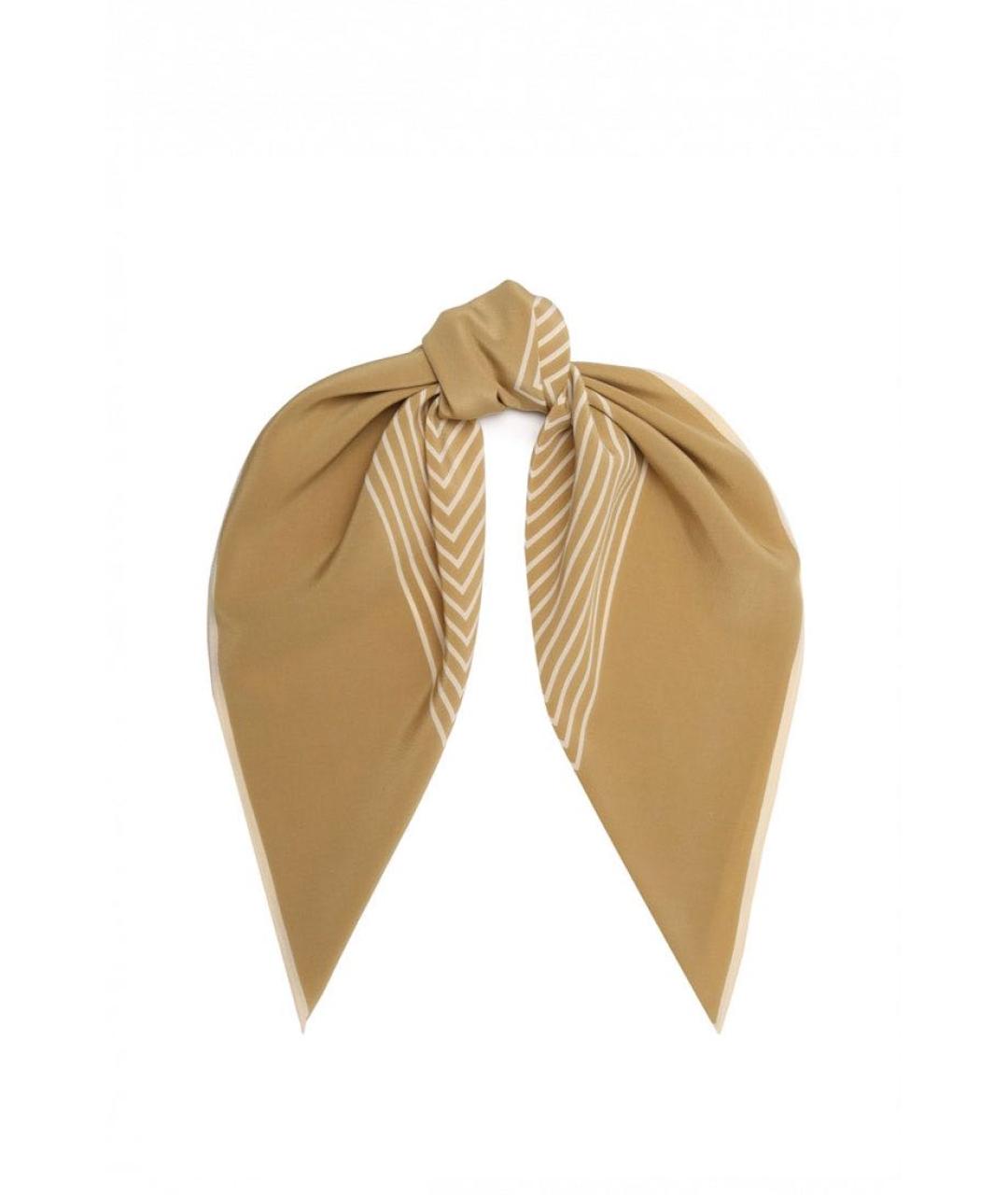 TOTEME Горчичный шелковый платок, фото 2