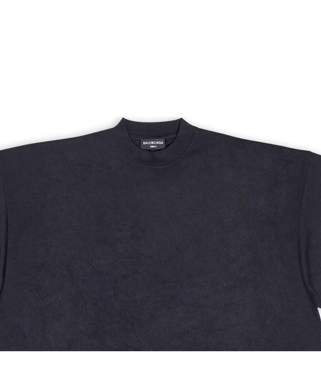 BALENCIAGA Черная футболка, фото 5