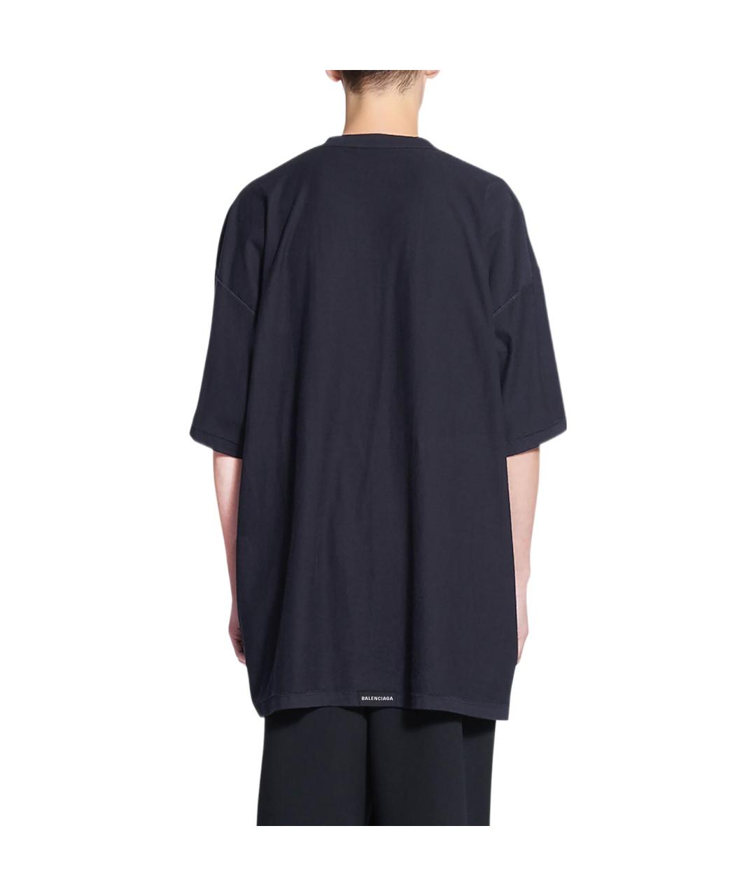BALENCIAGA Черная футболка, фото 4