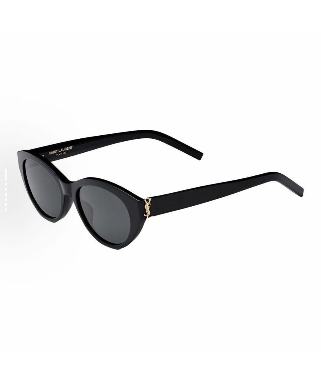 SAINT LAURENT Черные пластиковые солнцезащитные очки, фото 5