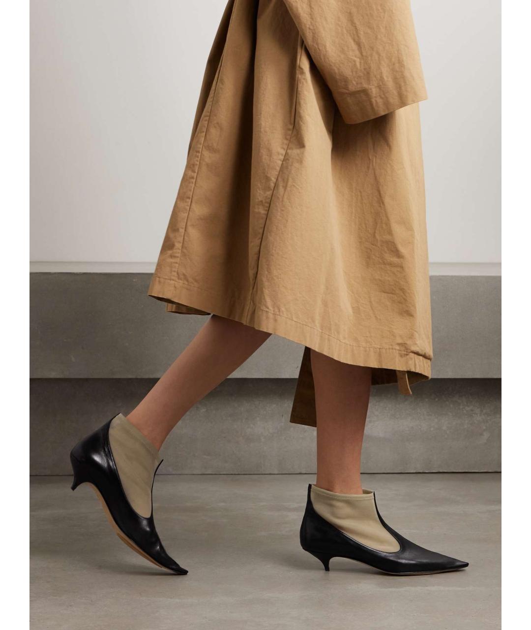 THE ROW Черные кожаные ботильоны, фото 6