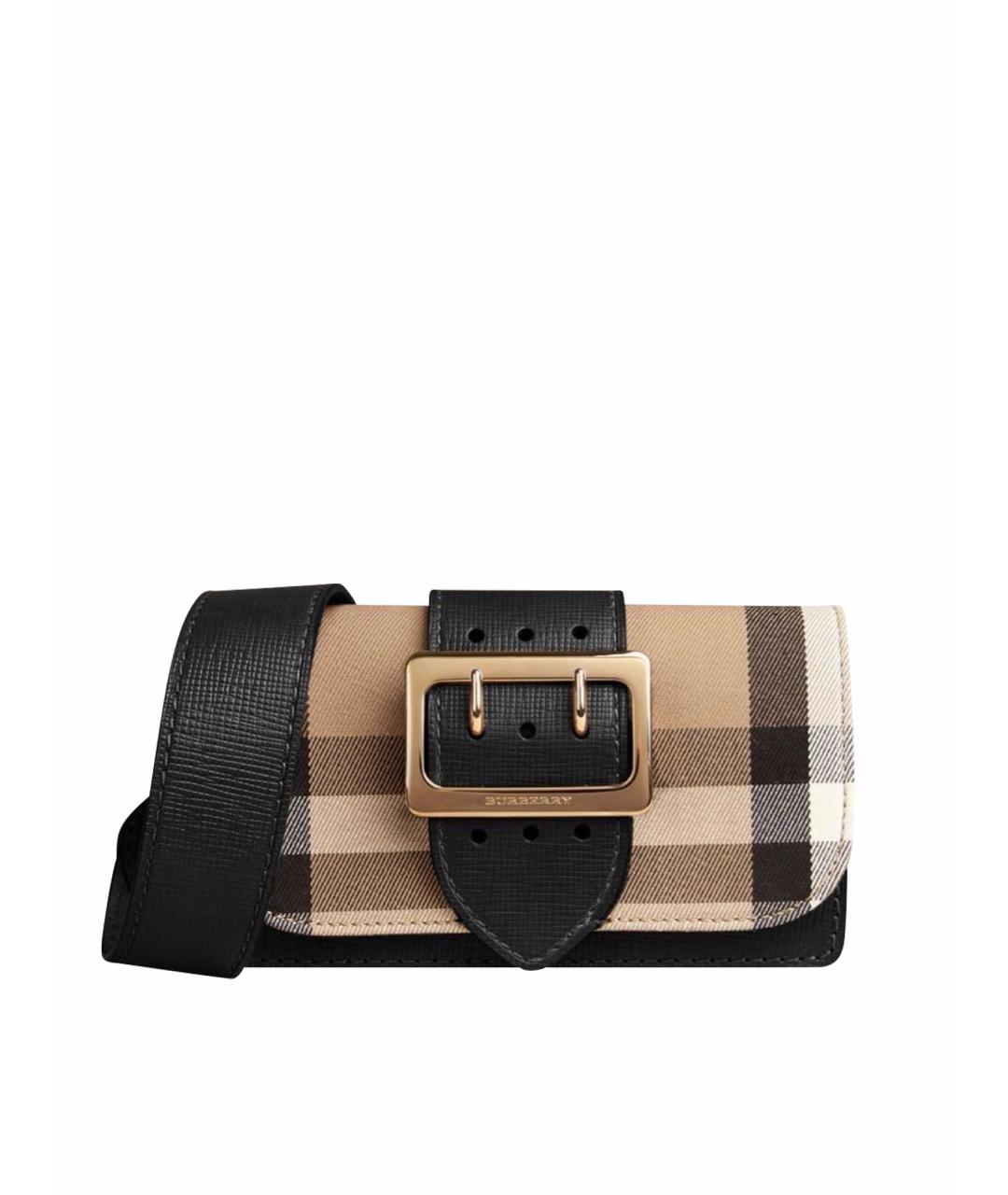 BURBERRY Коричневая тканевая сумка с короткими ручками, фото 1