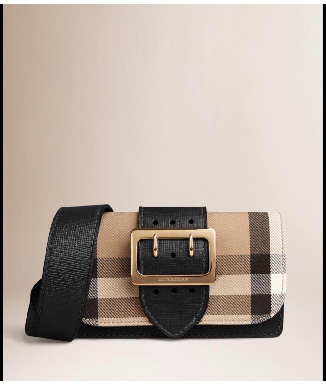 BURBERRY Коричневая тканевая сумка с короткими ручками, фото 4