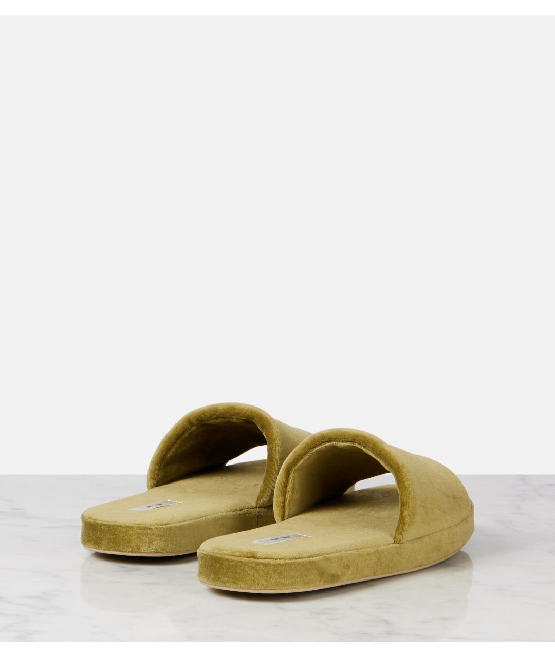 THE ROW Зеленые текстильные шлепанцы, фото 5