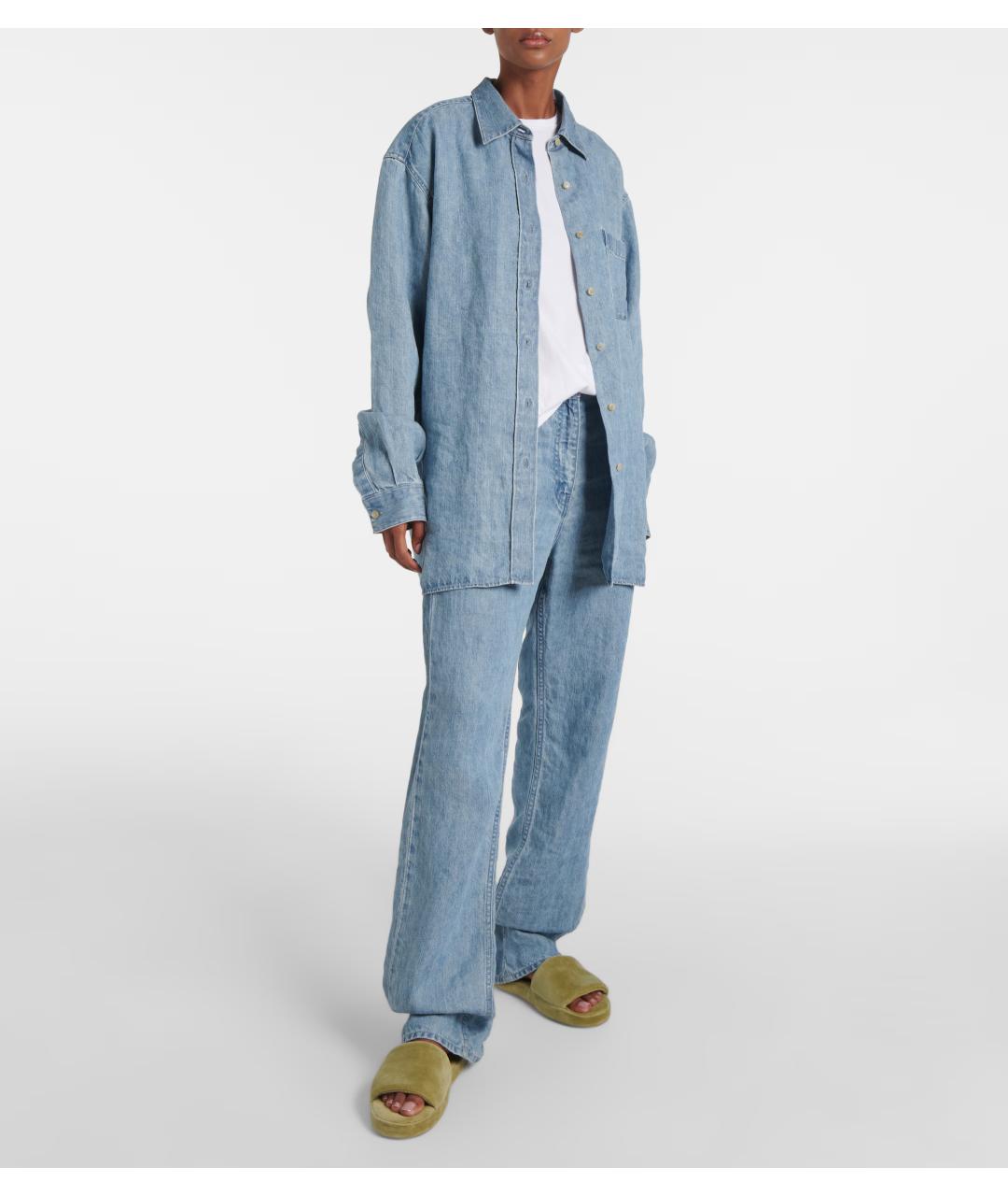 THE ROW Зеленые текстильные шлепанцы, фото 6