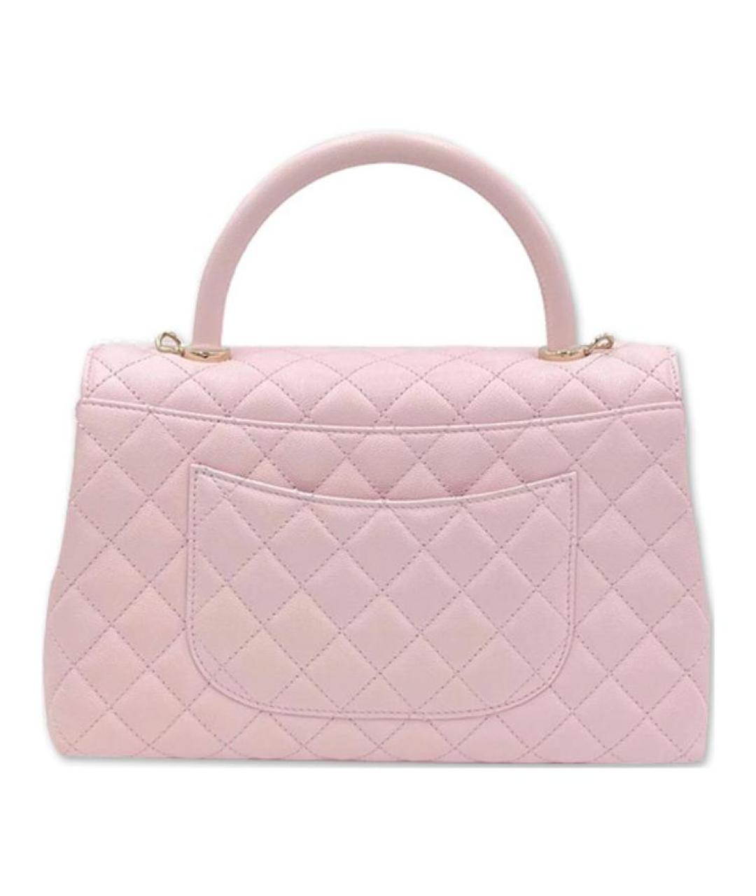CHANEL Розовая кожаная сумка через плечо, фото 2