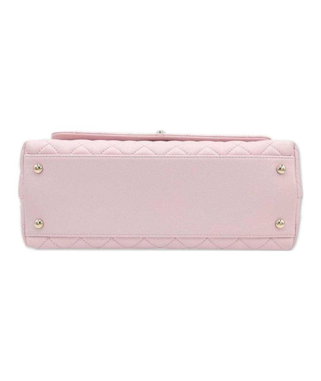 CHANEL Розовая кожаная сумка через плечо, фото 3