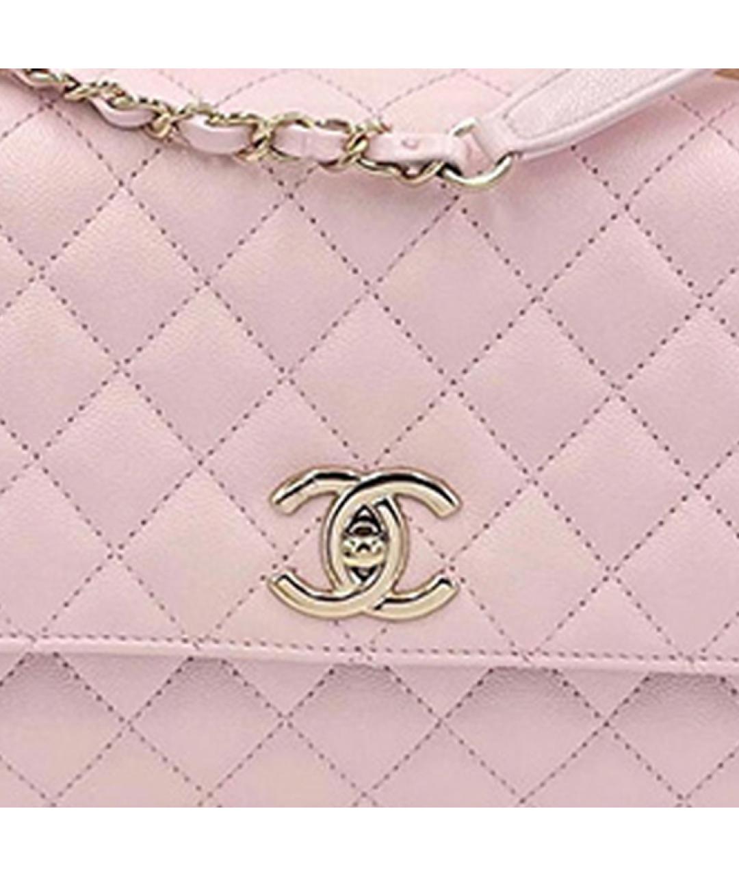 CHANEL Розовая кожаная сумка через плечо, фото 4
