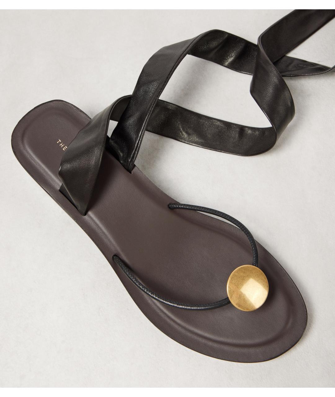 THE ROW Коричневые кожаные босоножки, фото 4