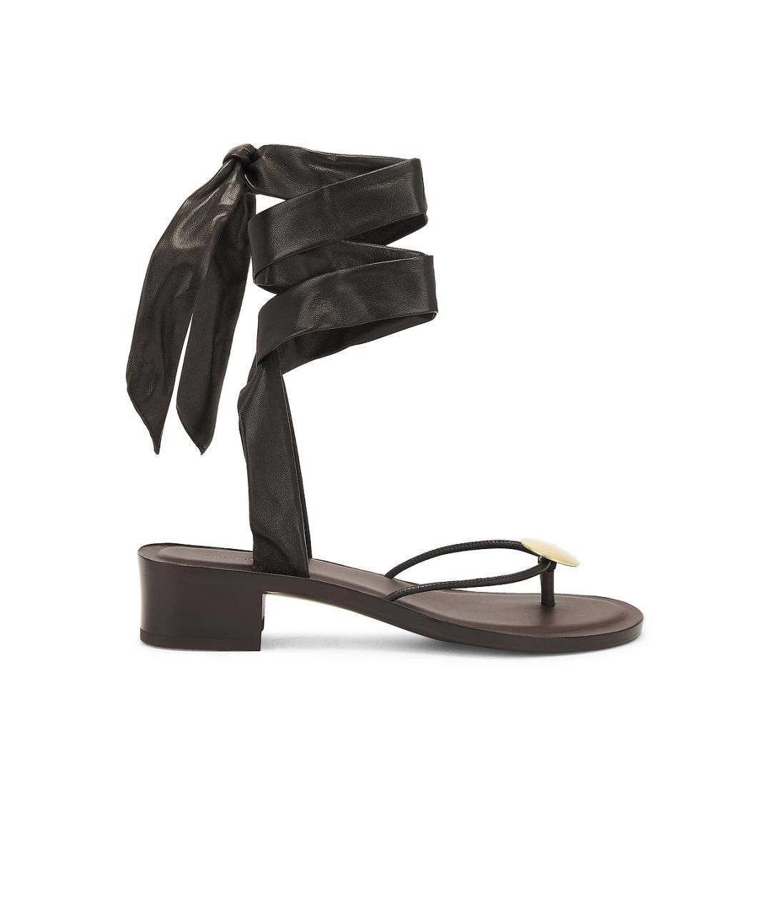 THE ROW Коричневые кожаные босоножки, фото 7