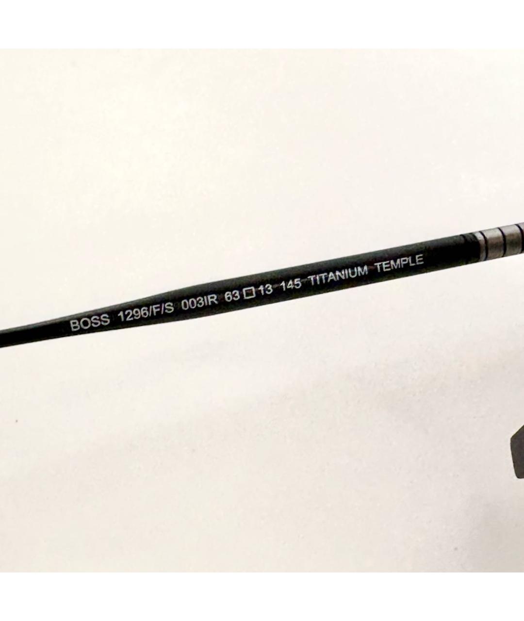 HUGO BOSS Черные металлические солнцезащитные очки, фото 4