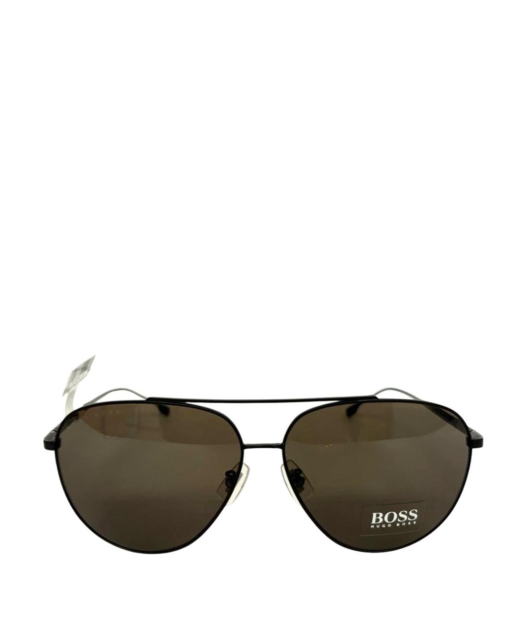 HUGO BOSS Черные металлические солнцезащитные очки, фото 1