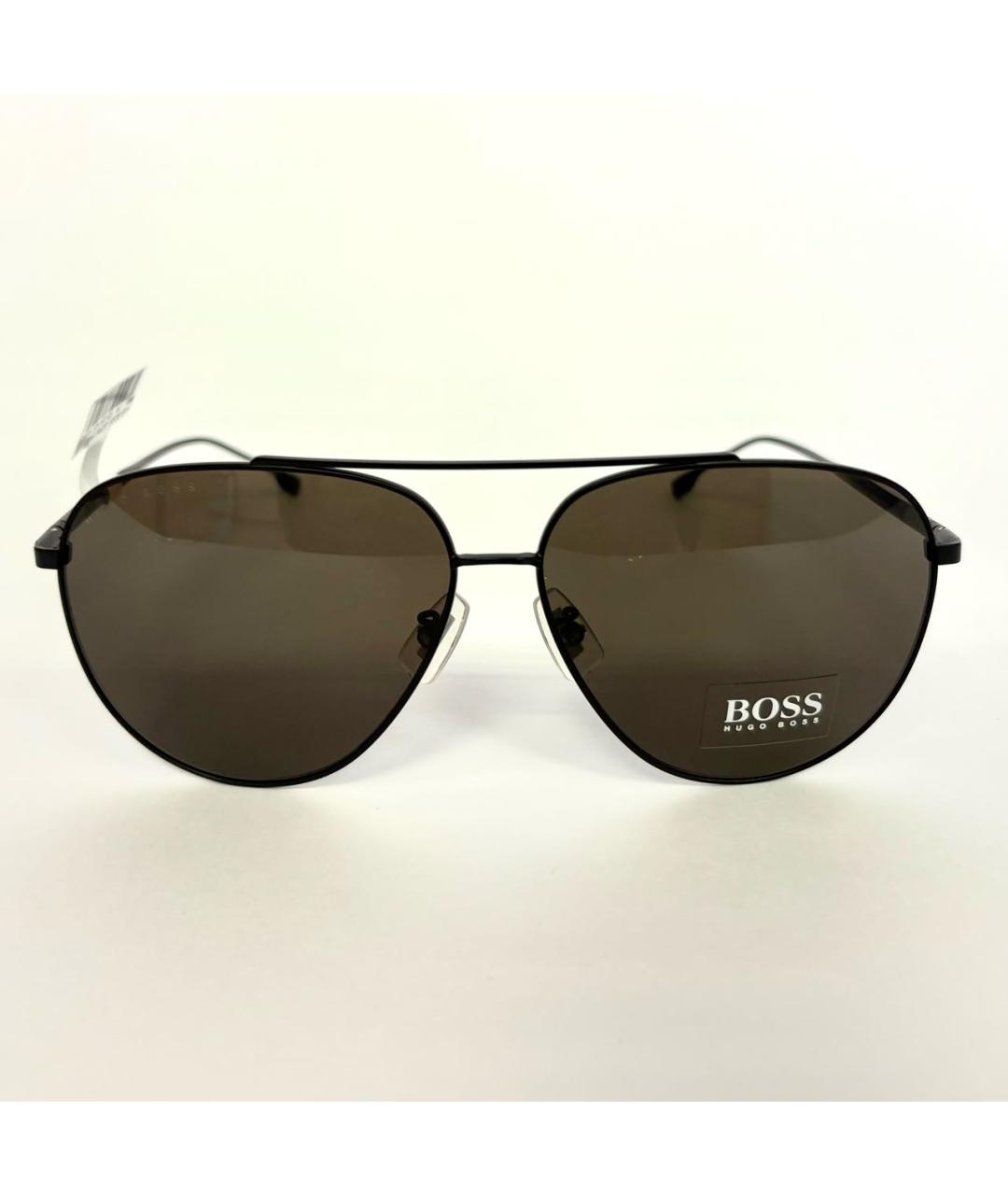HUGO BOSS Черные металлические солнцезащитные очки, фото 8