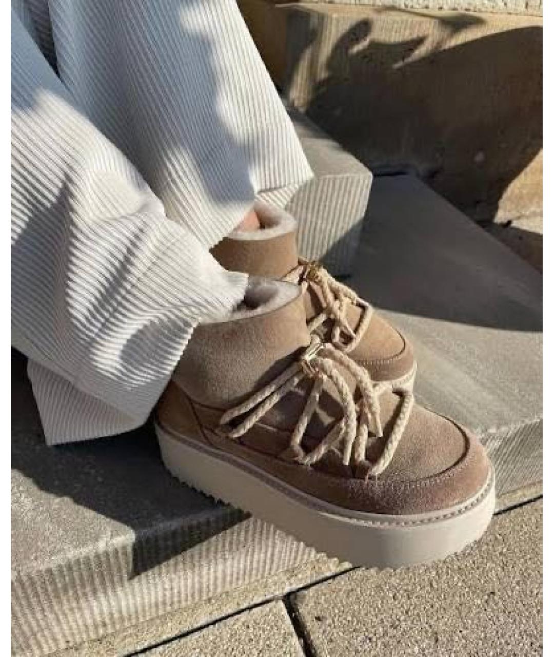 INUIKII Антрацитовые замшевые сапоги, фото 3