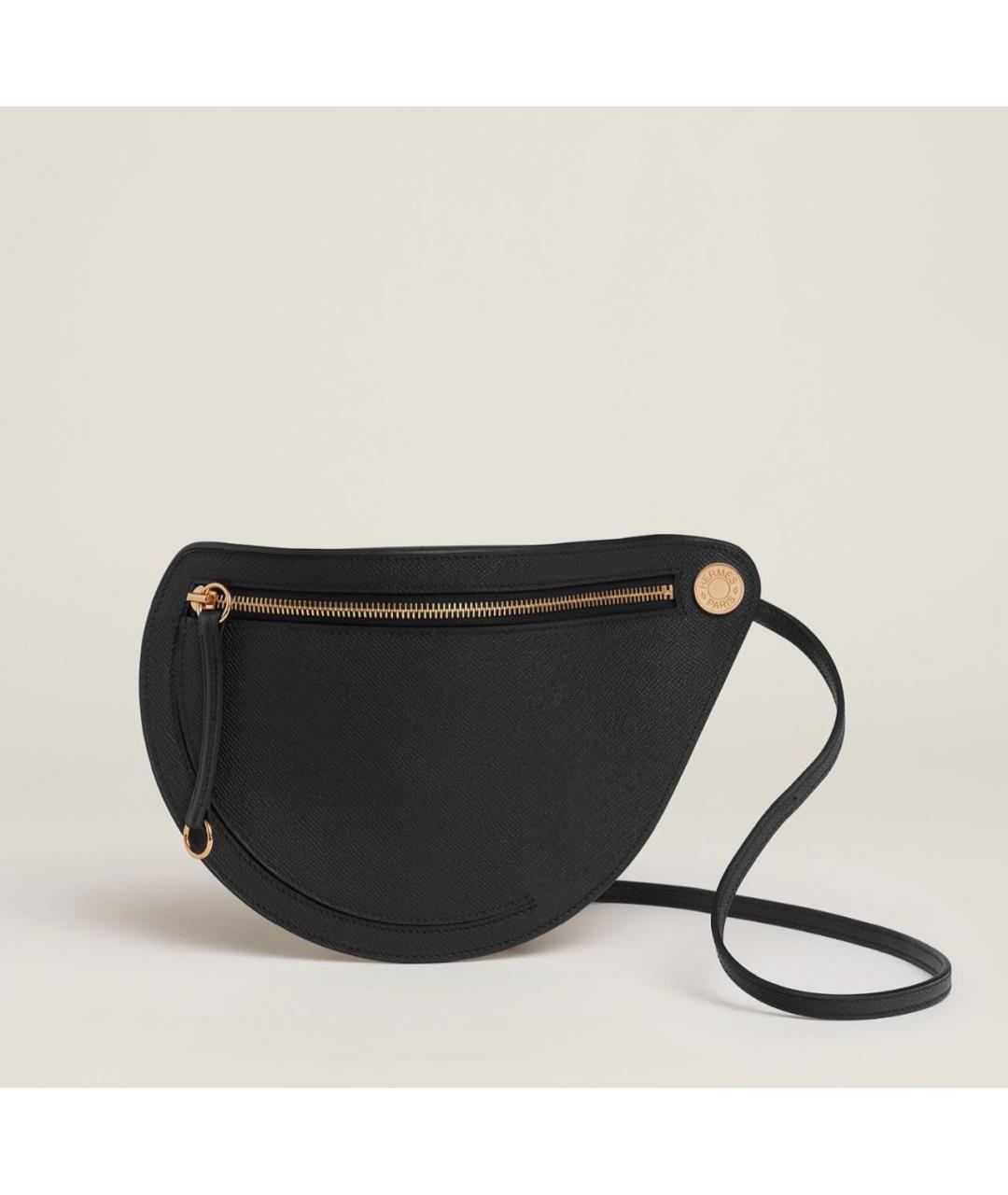 HERMES Черная кожаная сумка через плечо, фото 9