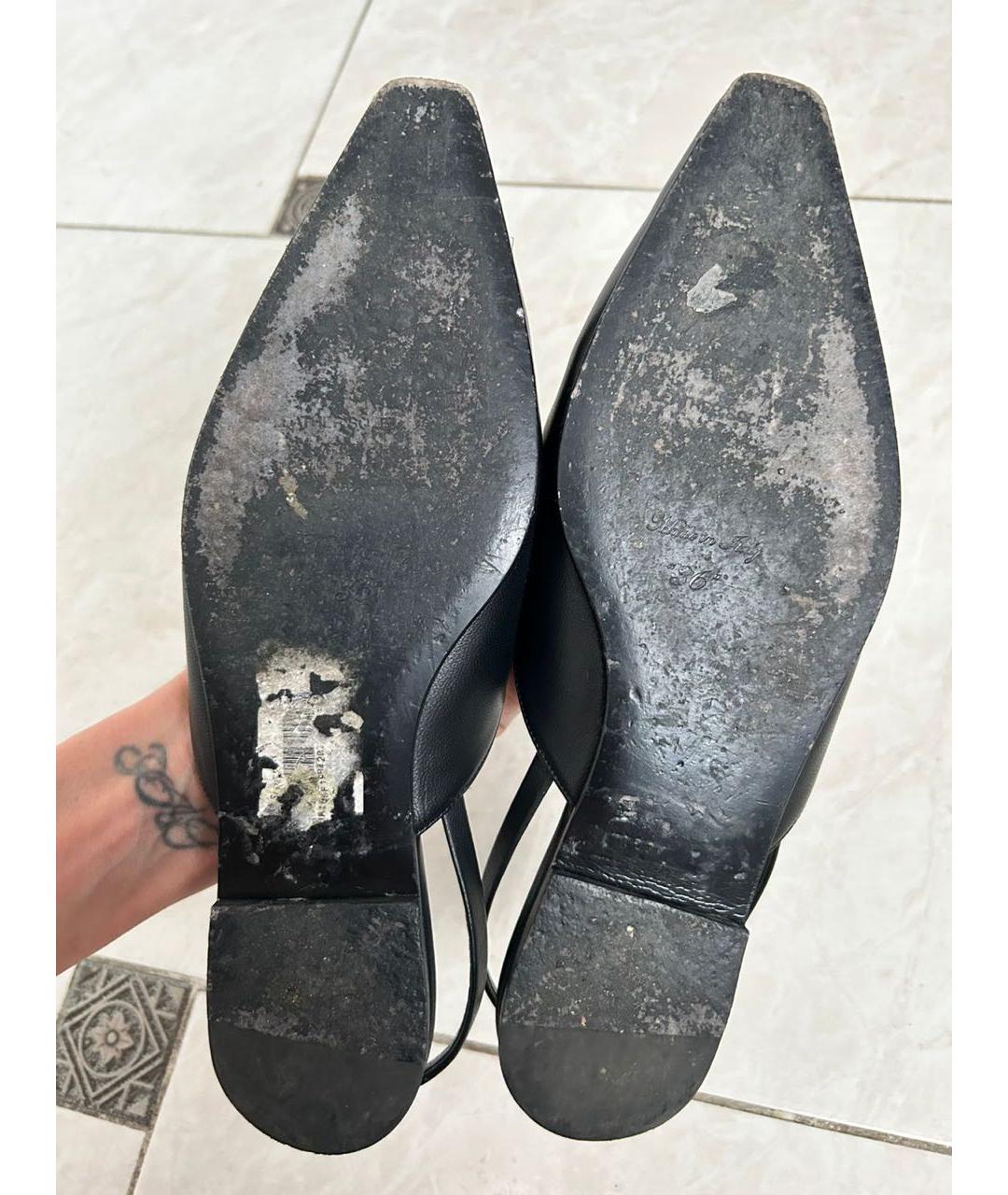 OFF-WHITE Черные кожаные туфли, фото 7