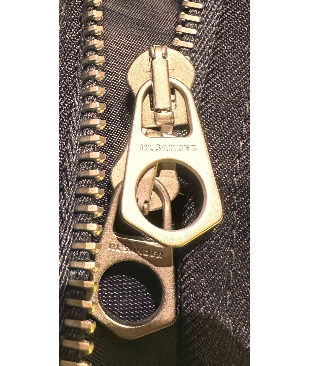 JIL SANDER Темно-синяя вискозная куртка, фото 4