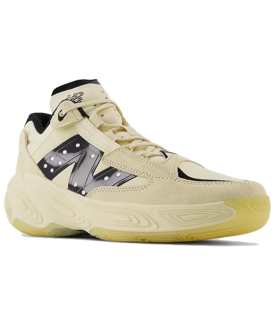 NEW BALANCE Бежевые кожаные высокие кроссовки / кеды, фото 4