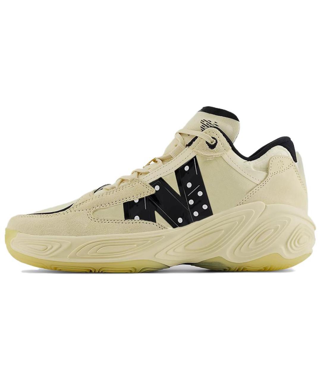 NEW BALANCE Бежевые кожаные высокие кроссовки / кеды, фото 2