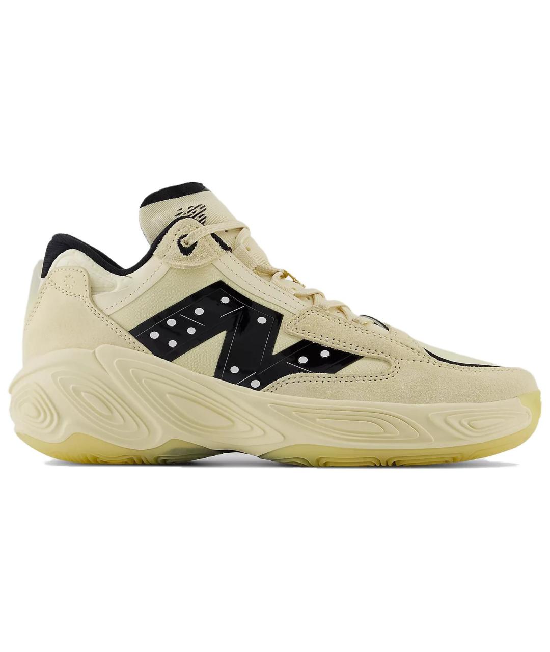 NEW BALANCE Бежевые кожаные высокие кроссовки / кеды, фото 1