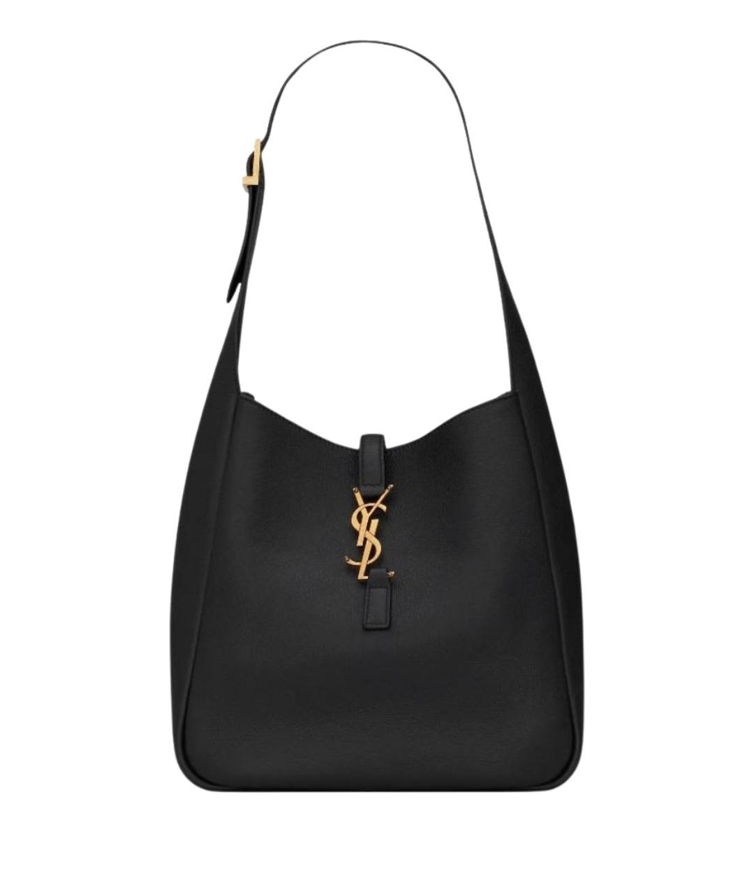 SAINT LAURENT Черная кожаная сумка тоут, фото 1