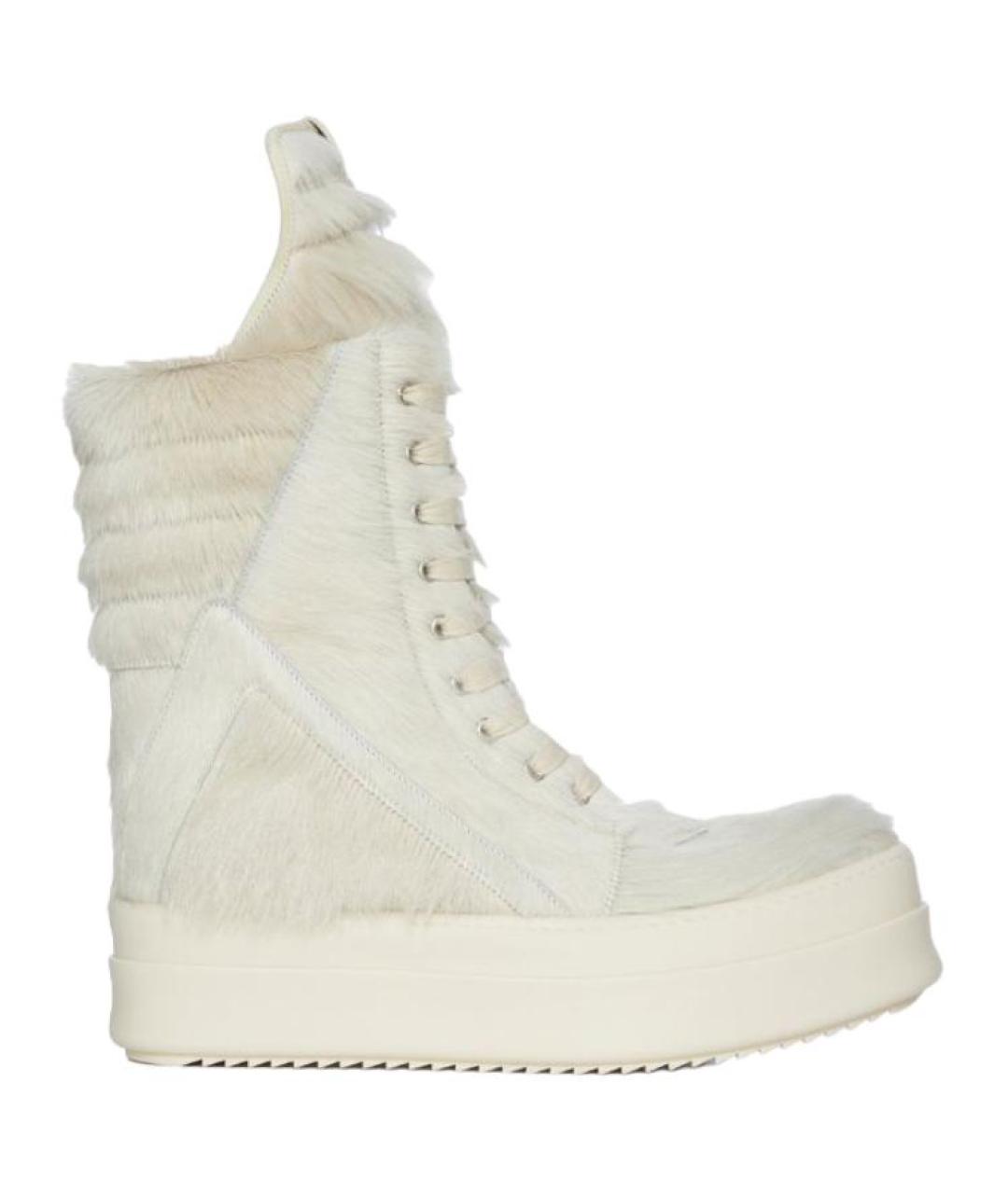 RICK OWENS Белые низкие кроссовки / кеды, фото 1