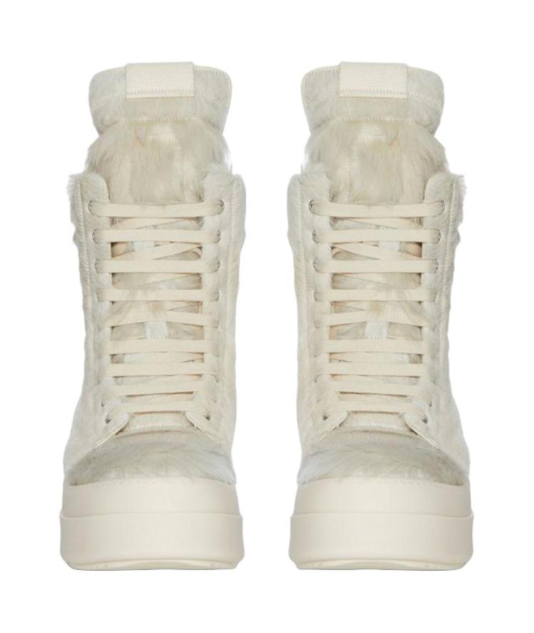 RICK OWENS Белые низкие кроссовки / кеды, фото 4