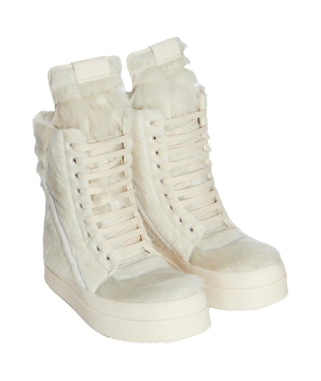 RICK OWENS Белые низкие кроссовки / кеды, фото 3