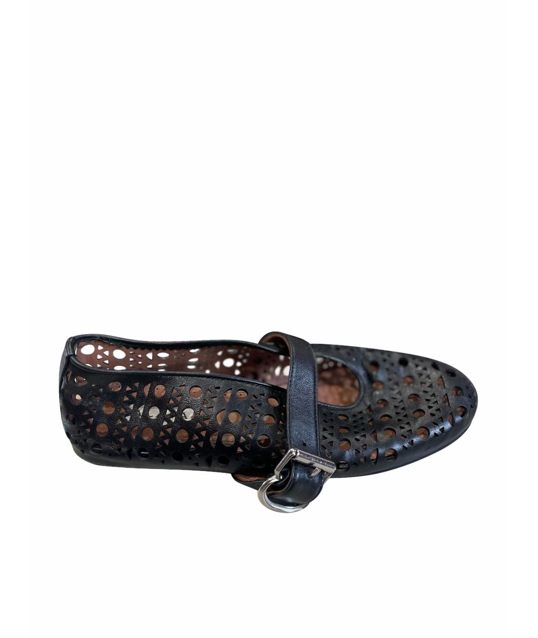 ALAIA Черные кожаные балетки, фото 1