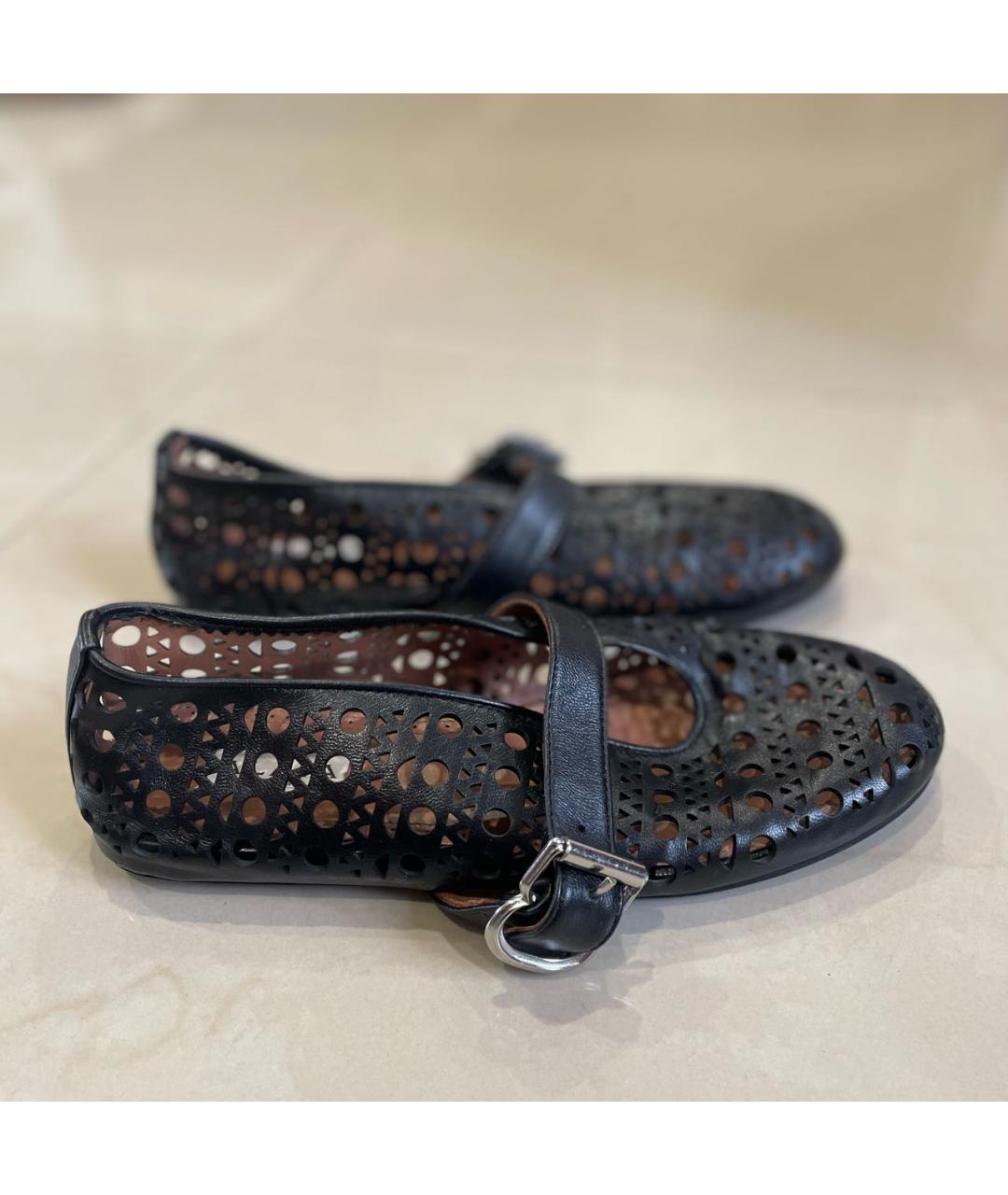 ALAIA Черные кожаные балетки, фото 9