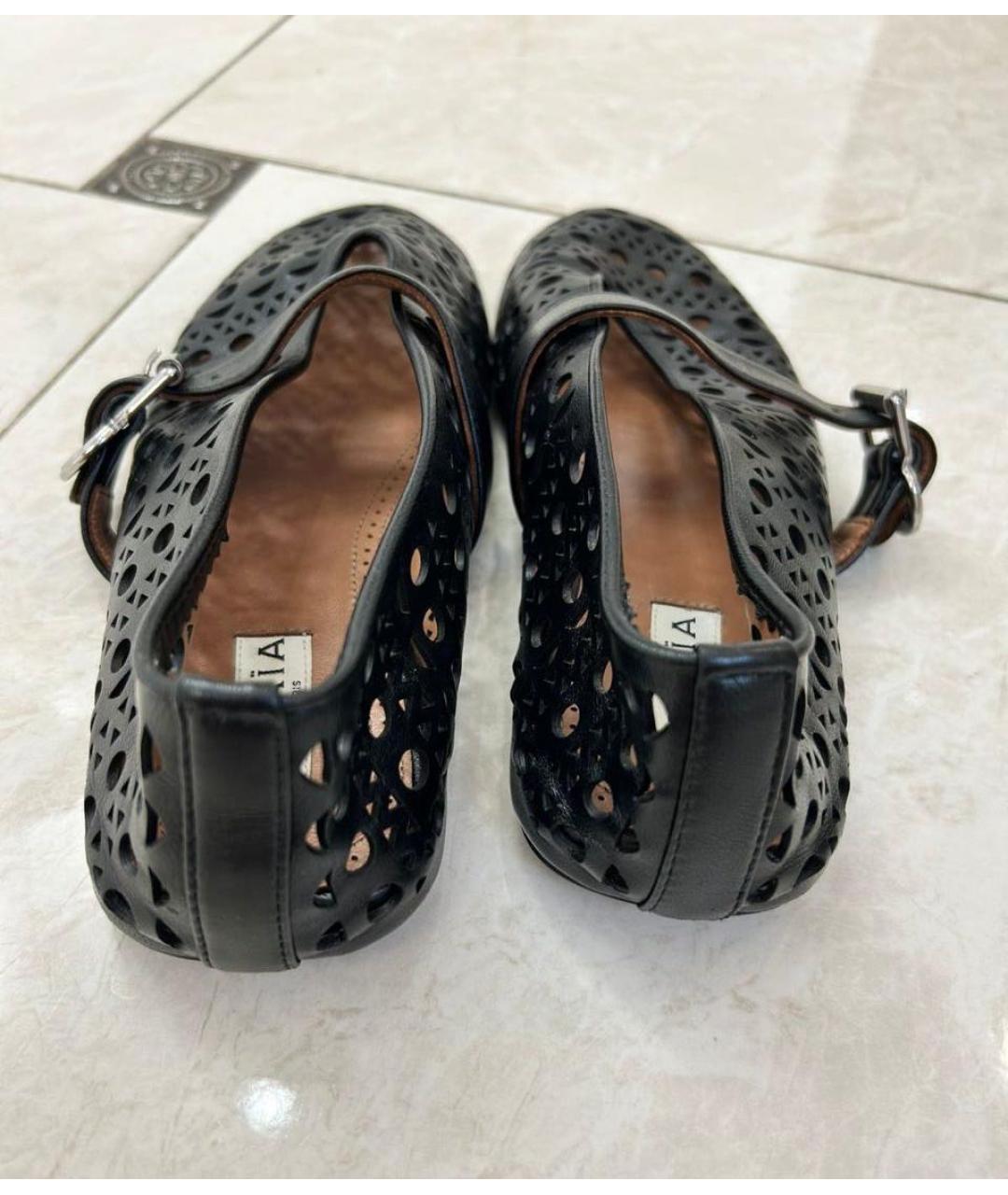 ALAIA Черные кожаные балетки, фото 4